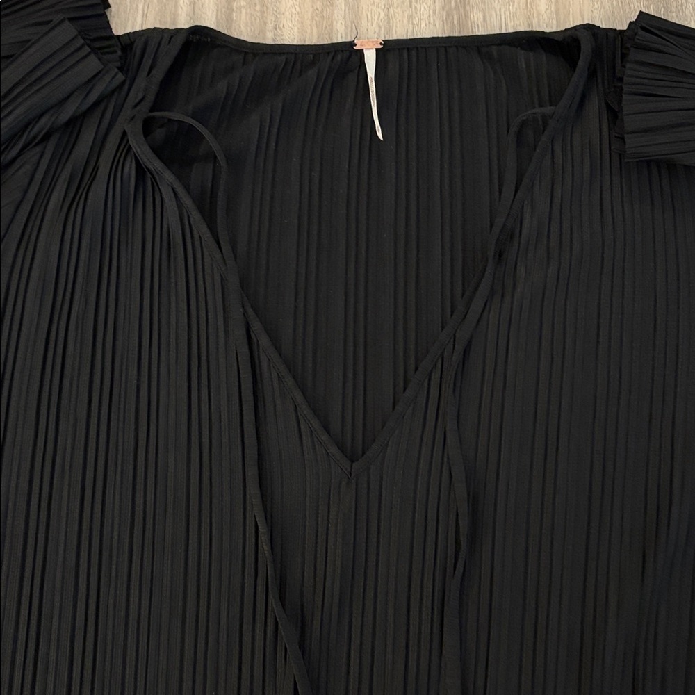 New Free People Can't Help It Long Sleeve Mini Dress Small Black OB998026 - Picture 11 of 12